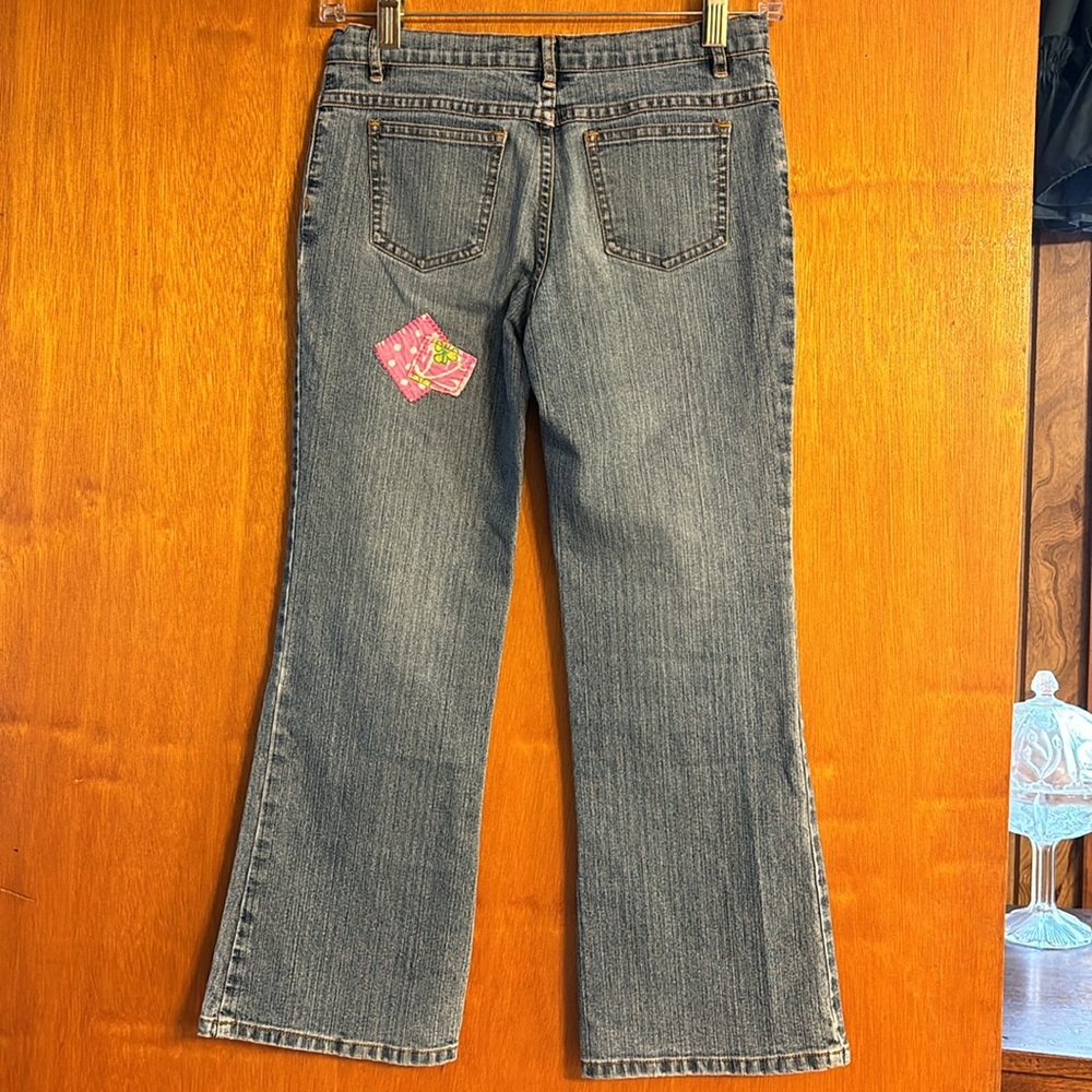 Lily Pulitzer Denim Girls Patchwork Blue Jeans Size 10 - Picture 6 of 8